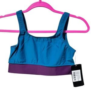 Theatricals teal eggplant purple dancewear dance crop top adult XS NWT